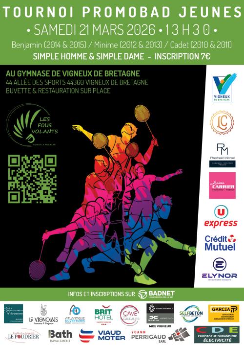 2ème tournoi jeunes du club Les Fous Volants (1er PromoBad)